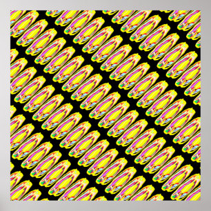Yellow Mellow colourful abstract art hippie style  Poster