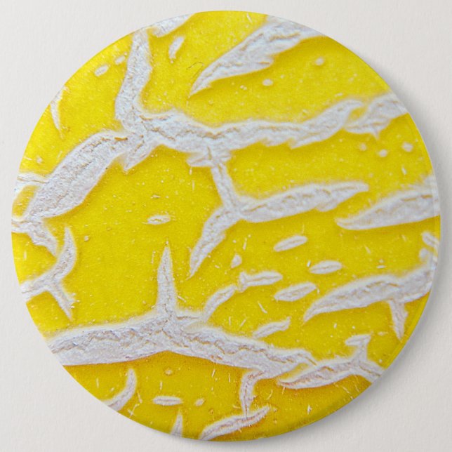 Yellow melon pattern  6 inch round button (Front)