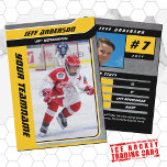 Yellow Metal Ice Hockey Trading Card<br><div class="desc">Parents of young ice hockey players can now proudly celebrate their children's achievements on the ice with these customizable yellow metal ice hockey cards. Whether you're commemorating an ice hockey birthday or searching for the perfect team gifts, these unique sports cards offer a personalized touch that captures your child's journey...</div>