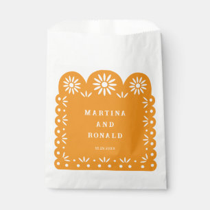 YELLOW MEXICAN PAPEL PICADO FAVOUR BAG
