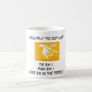 "Yellow Midge - Trout Fly "To Do List" Mug