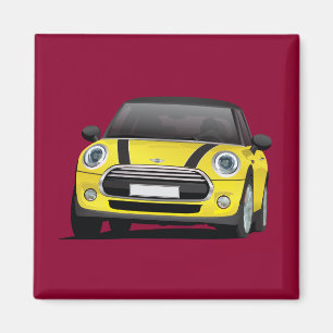 Yellow MINI Cooper Magnet
