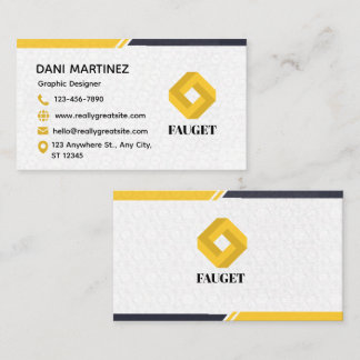 yellow Minimalist Business Card