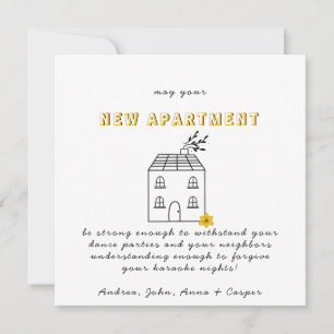 YELLOW MINIMALIST  Congrats On Your New Apartment Holiday Card