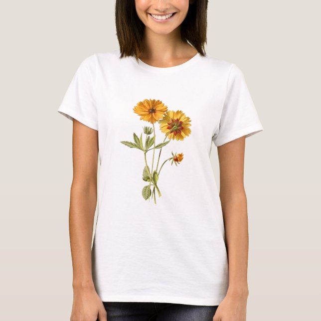 Yellow Minimalist Flower T-Shirt (Front)