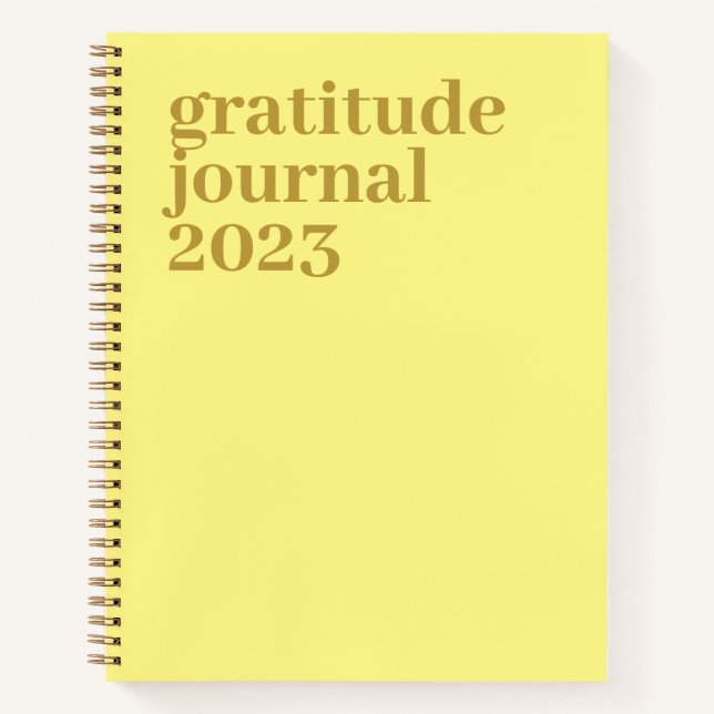 Yellow Minimalist Gratitude Journal (Front)