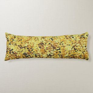 Yellow Mixed With Black Abstract Pattern Design Body Pillow