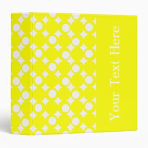 Yellow Mod Ball Design with custom text Binder
