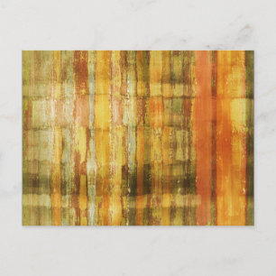 Yellow Modern Abstract Art Postcard