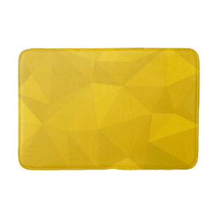 Yellow, modern, cool, trendy, urban geometric art bath mat
