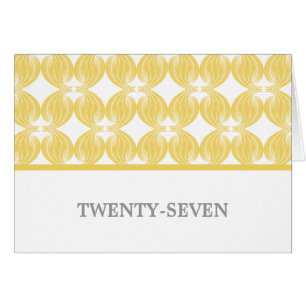 Yellow Modern Deco Table Number Card