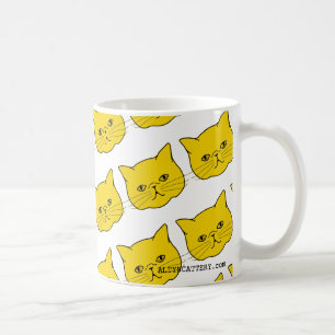 Yellow Modern Exotic Persian Altyn Cat Coffee Mug