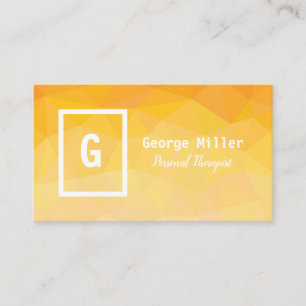 Yellow modern geometric design business card. card
