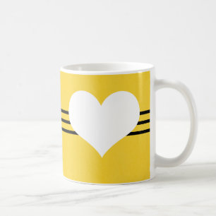 Yellow Modern Heart Mug