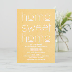 Yellow Modern Sweet Home Housewarming Party Invitation