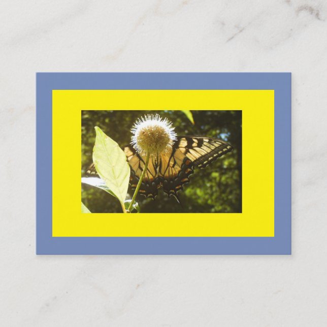 Yellow Monarch Business Card (Front)