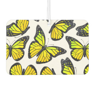 Yellow Monarch Butterfly Pattern Air Freshener