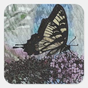 Yellow Monarch Butterfly Stickers