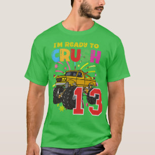 Yellow monster trucks are my jam 13th birthday rea T-Shirt