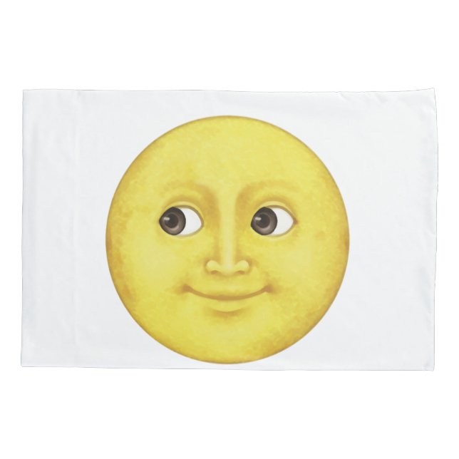 Yellow Moon - Emoji Pillowcase (Back)