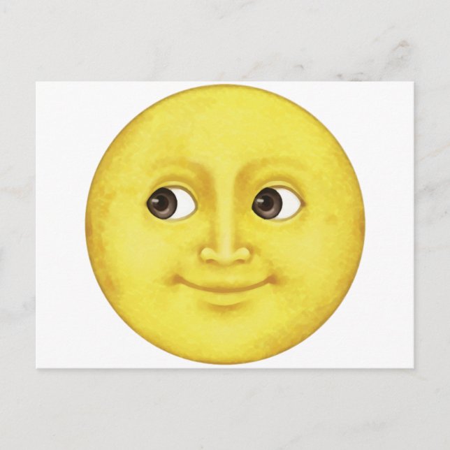 Yellow Moon - Emoji Postcard (Front)