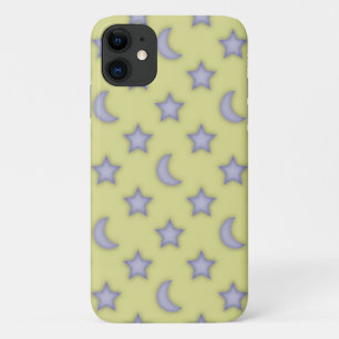 Yellow moons and stars pattern iPhone 11 case