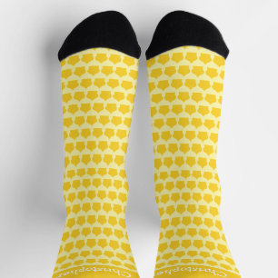 Yellow Moroccan Pattern Design Socks