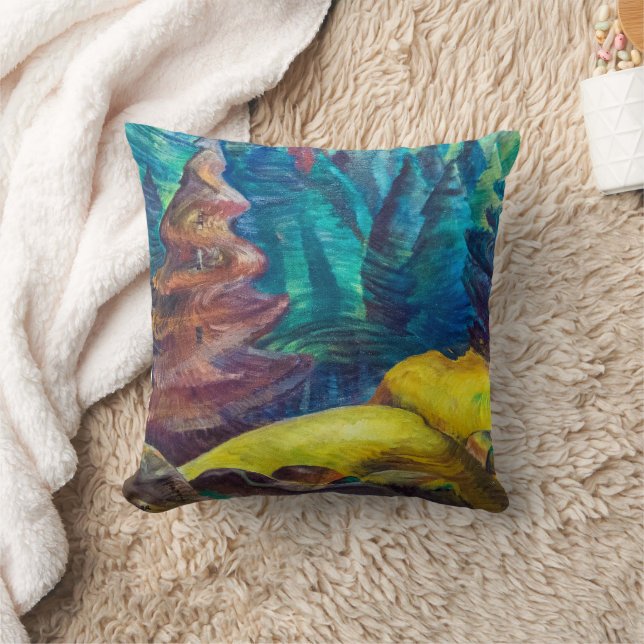 Yellow Moss | Emily Carr | Throw Pillow (Blanket)