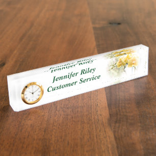 Yellow Moth Orchid in Sunshine Nameplate