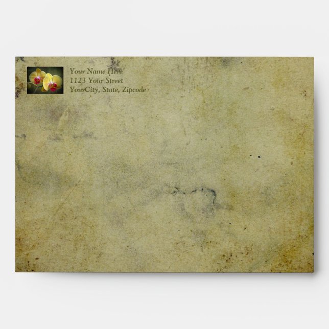 Yellow Moth Orchids - Phalaenopsis Envelopes (Front)