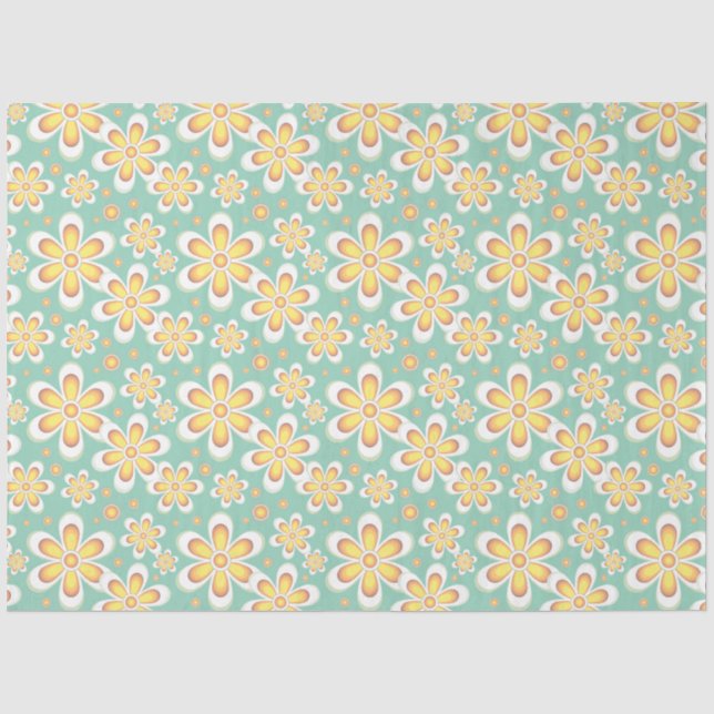 yellow motif flower tissue paper (Front)