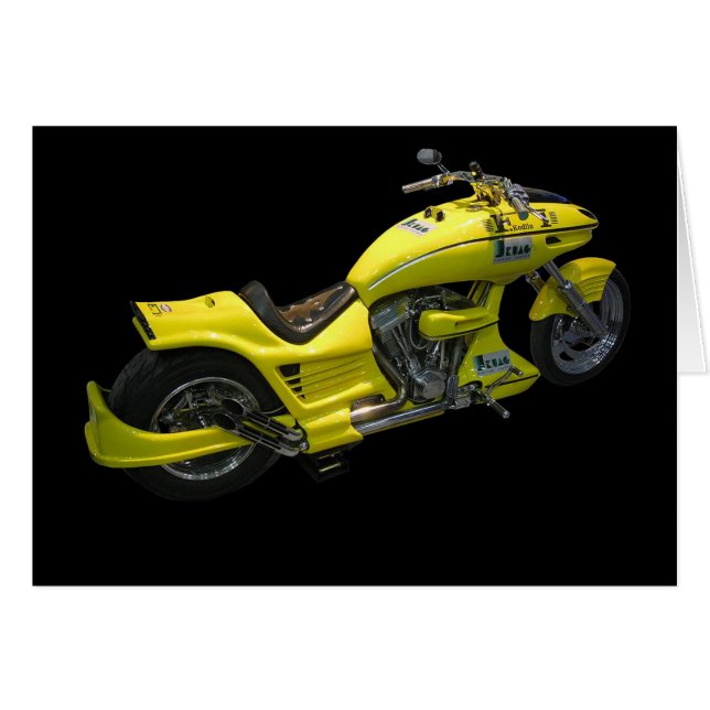 Yellow Motorcycle (Front Horizontal)
