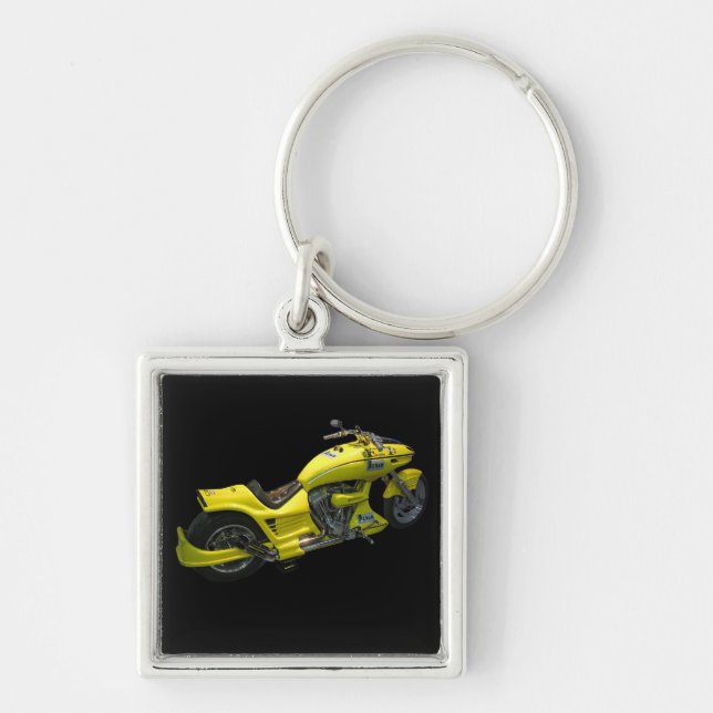 Yellow Motorcycle Keychain (Front)
