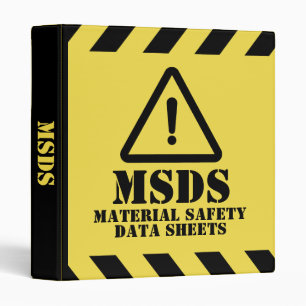 Yellow MSDS Material Safety Data Sheets Binder