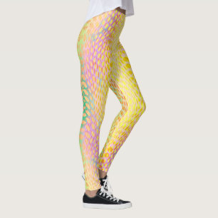 Yellow Multi Coloured Python Snake Print Women's Leggings