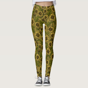Yellow Mums Leggings