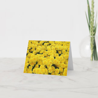Yellow Mums Note Card