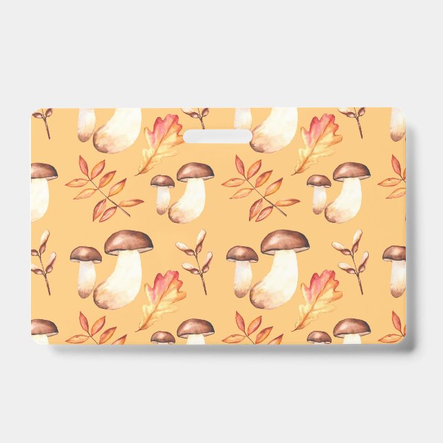 Yellow Mushroom Garden Badge (Front)