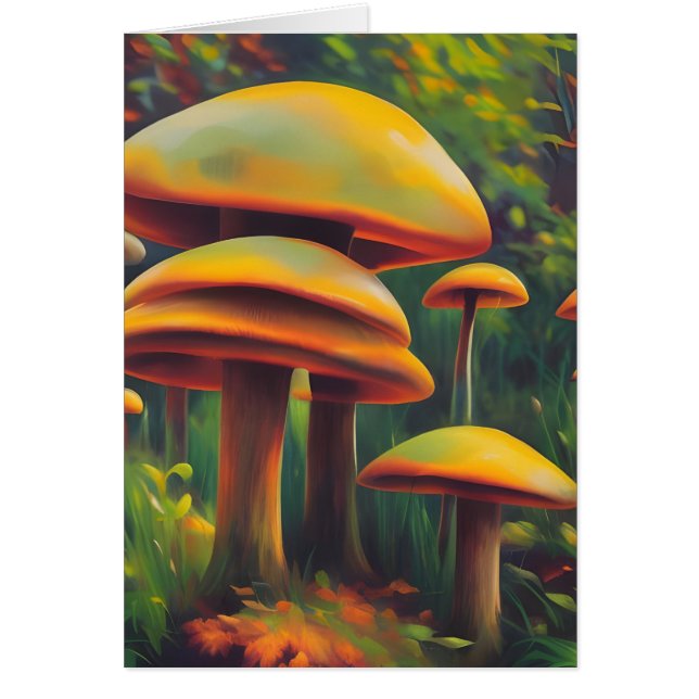 Yellow Mushrooms All Occasions Greeting Card (Front)