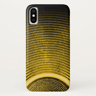 Yellow music speaker and sound waves Case-Mate iPhone case