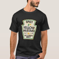Yellow Mustard Bottle Label Halloween Matching Cos