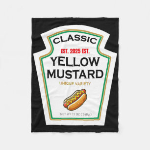Yellow Mustard Diy Costume Matching Couples Groups Fleece Blanket
