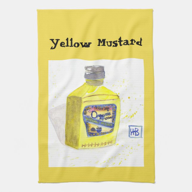 Yellow Mustard Kitchen Towel (Vertical)