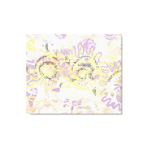 Yellow Mustard wiggle lines and cloudy orange