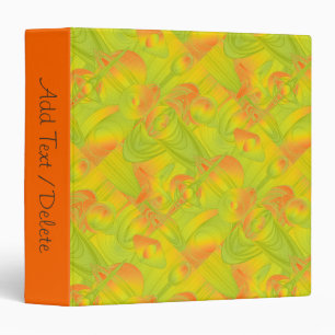 Yellow n Orange Art Deco Custom Text Binder