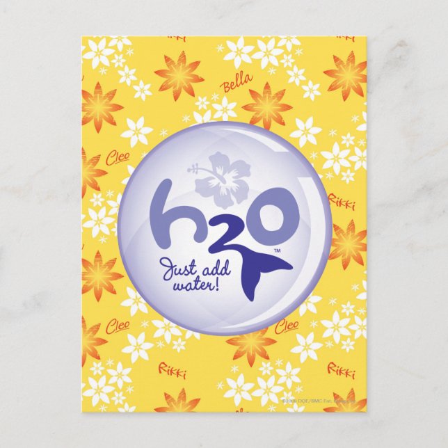 Yellow Name Pattern Postcard (Front)