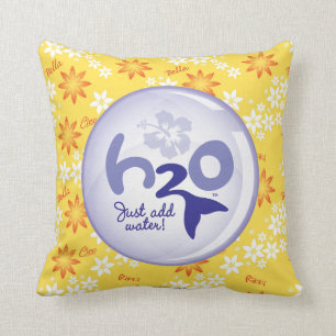 Yellow Name Pattern Throw Pillow