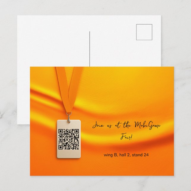 Yellow Name Tag Fair Postcard (Front/Back)