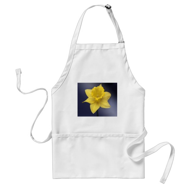Yellow Narcissus Flower Floral watercolor paint Standard Apron (Front)