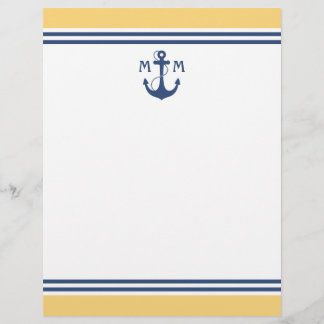 Yellow Nautical Monogram